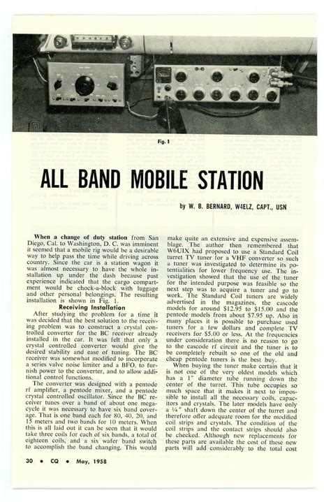 Cq Ham Radio Magazine Article All Band Mobile Station 558のebay公認海外