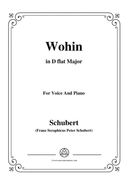 Schubert Wohinfrom Die Schöne Müllerinop25 No2in D Flat Major