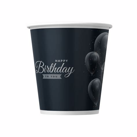 Gobelets personnalisés en carton pour anniversaire 25cl