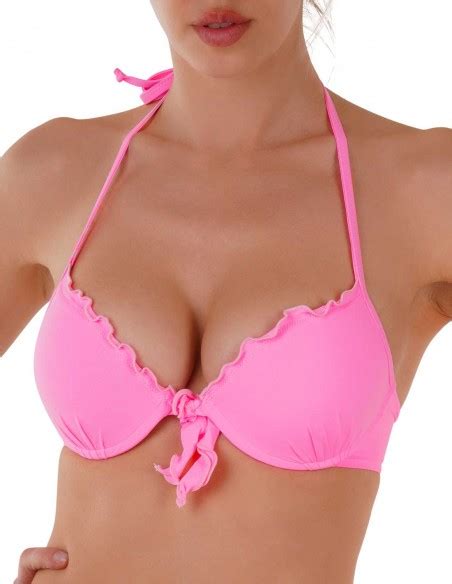 Reggiseno Bikini Super Push Up Frou Frou Solo Top Rosa