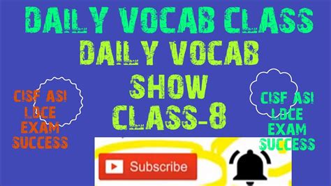 English Daily Vocab Show 8 YouTube