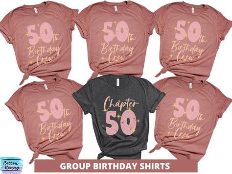 50th Birthday Crew Shirt Group Birthday Squad Retro Groovy Etsy