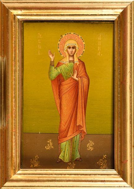 Russian School Th Century Icon Of Sainte Anne Tempera On Wood