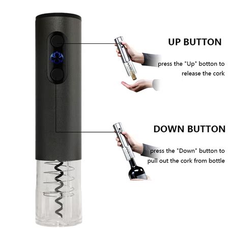 2 In 1 Electric Cordless Wine Bottle Openers Battery Operated Opener Kit Uk Ebay