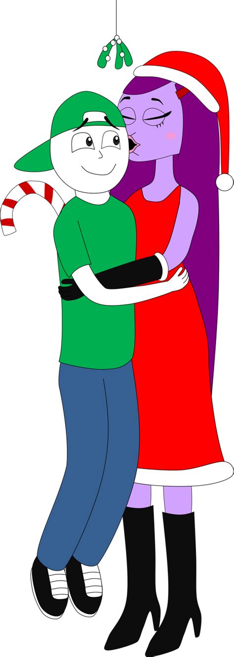 Kissing Under Mistletoe Art Trade By Thecanadiantoony2001 On Deviantart