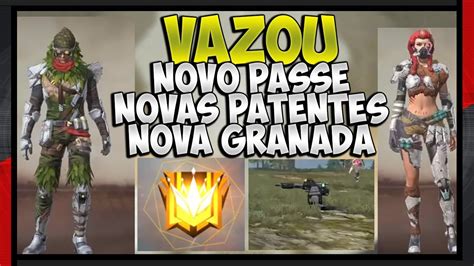 Vazou Tudo Novo Passe De Elite Novas Patentes No Free Fire Nova