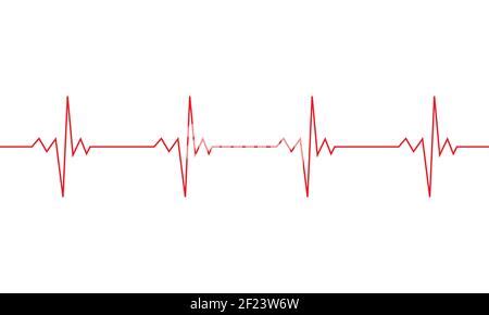 Rythme cardiaque ECG électrocardiogramme ligne rythmique symbole