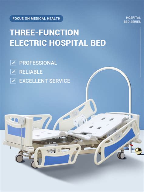 Three Motor Medical Electric Hospital Icu Equipment With Abs Bed