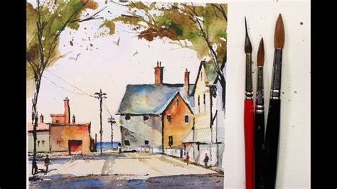 Ink Wash Streetscape Coastal Scene With Chris Petri Painting Ink