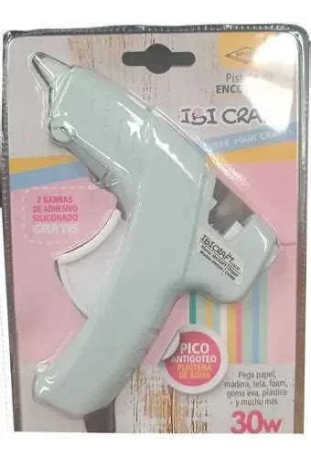 Pistola Encoladora Pegamento Celeste Pastel 30w Ibi Craft 2 Rep