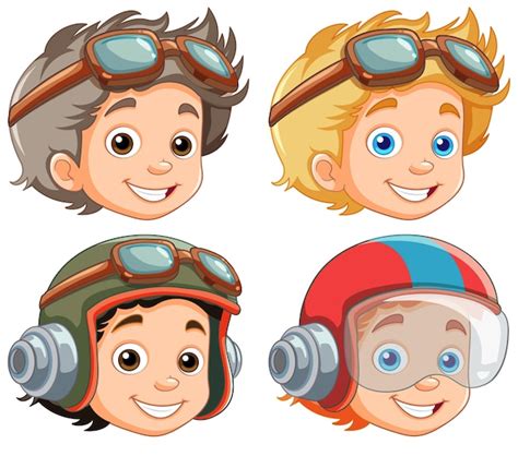 El Lindo Personaje De Dibujos Animados Piloto Vector Gratis