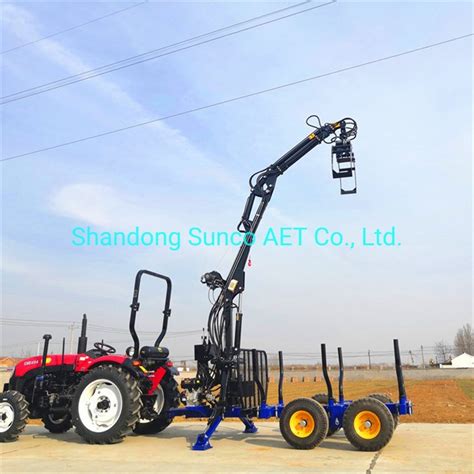 Log Trailer Wtih Crane For Tractoratv China Log Trailer Crane And