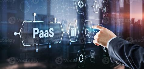 Plataforma Como Servicio Concepto Paas En Pantalla Virtual