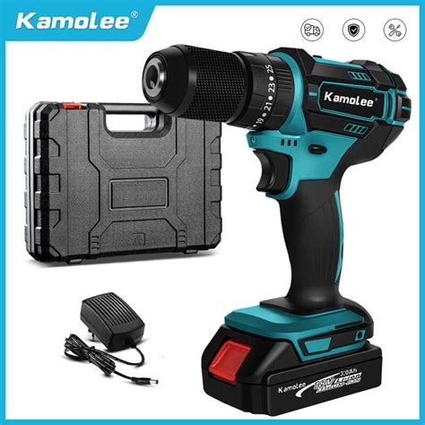 Kamolee 13mm Brushed Cordless Electric Impact Drill Electric