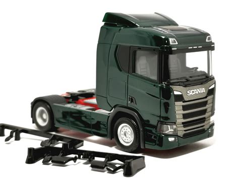 Streckermax Scania Cr Nd Zugmaschine Dunkelgr N Herpa