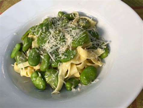 Fresh Pasta With Fava Beans And Pecorino Cheese Our Italian Table