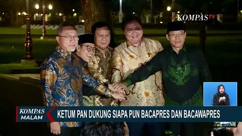 Ketum PAN Zulkifli Hasan Dukung Siapa Pun Bacapres Dan Bacawapres Di