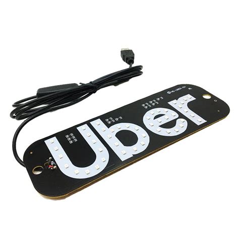 Placa Painel Luminoso V Led Uber Ventosas Cabo Usb Shopee Brasil