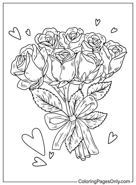 28 Pagine Da Colorare Di Bouquet Di Fiori ColoringPagesOnly