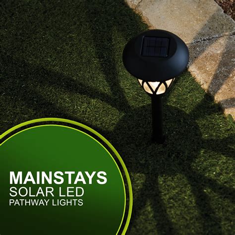 Buy Mainstays Solar Powered Black Lattice Led Landscape Pathway Light