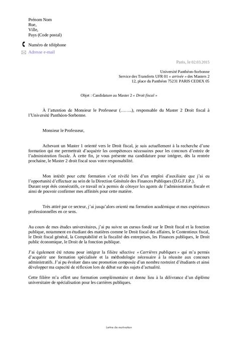 Lettre De Motivation Ecole De Droit