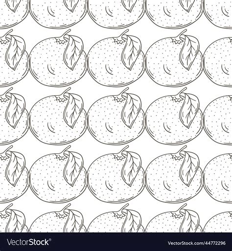 Coloring seamless pattern with tropical fruits Vector Image