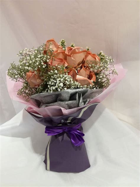 Jambangan Bunga Bouquet Duit Simple Bouquet Duit Bajet Simple Shopee