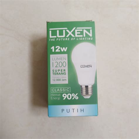 Jual Luxen Led Bulb 12w Lampu Putih Kuning 12 Watt Classic Putih