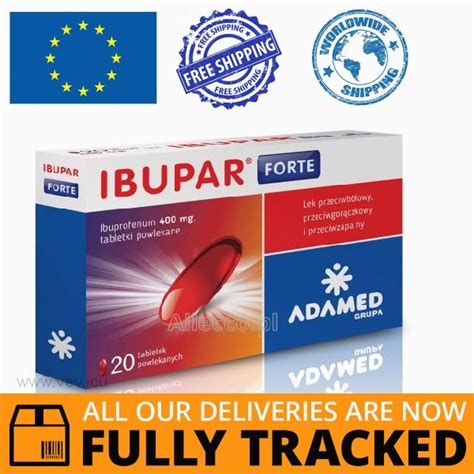 Ibupar Forte 400mg 20 Tablets Made In Poland By Adamed Free Delivery