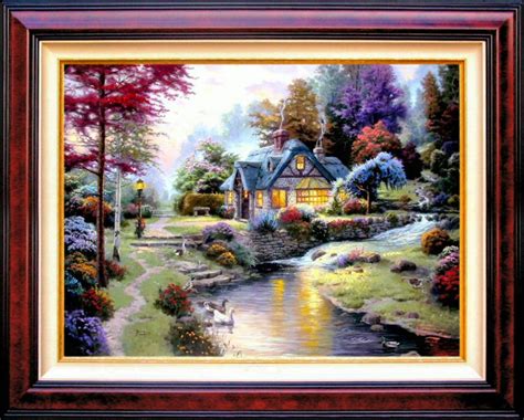 Stillwater Cottage Peaceful Cottages I By Thomas Kinkade X Signed