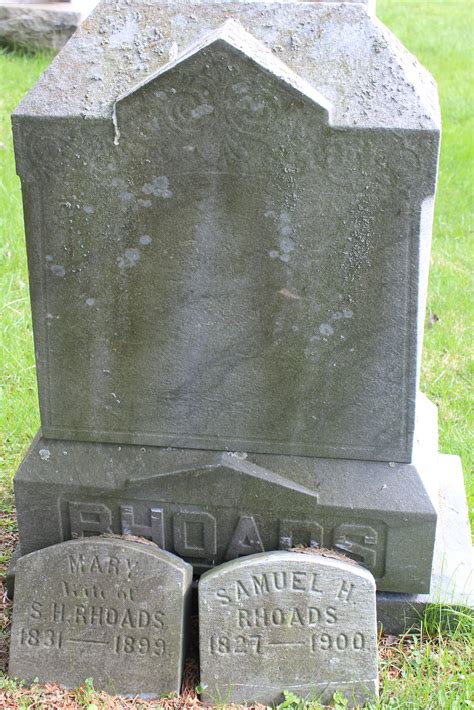 Mary Allen Rhoads And Samuel H Rhoads Gravestone