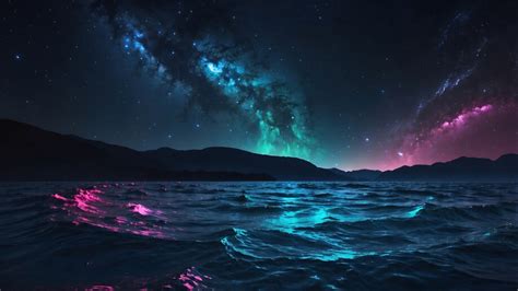 Sea Ocean Waves Night Stars K A Wallpaper Iphone Phone