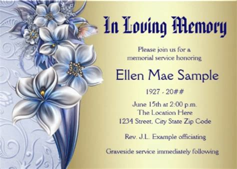 12+ Sample Funeral Invitation Templates | Sample Templates