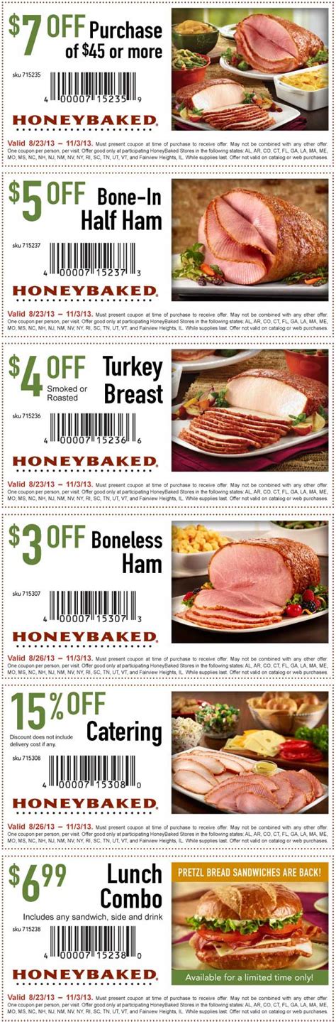 Printable 7 Off Honey Baked Ham Coupon