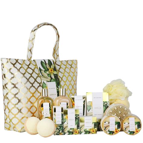 Spa Luxetique Spa T Basket Vanilla Bath Set For Women Luxury 15