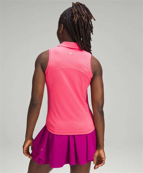 Lululemon Quick Dry Sleeveless Polo Shirt Lip Gloss Lulu Fanatics