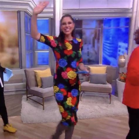 Abby Huntsman S Floral Midi Dress Big Blonde Hair