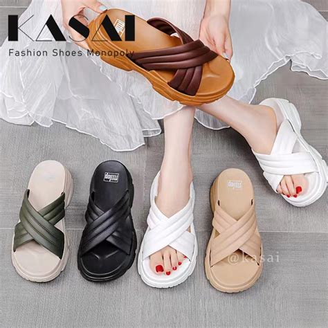 Fttilop Fashion Slippers Korean Summer Sandal For Women Muffin Thick