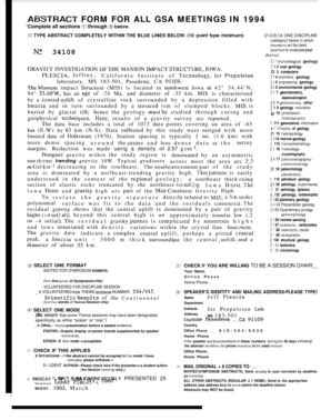 Fillable Online Trs New Jpl Nasa E3stract Form For All Gsa Meetings In