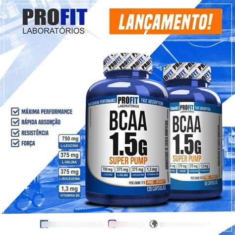 Bcaa 1 5G Super Pump 120Caps Aminoácido Profit Labs Araki