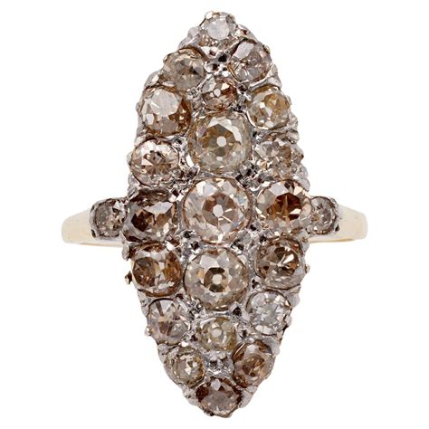 Diamond Edwardian Ring 18 Karat And Platinum At 1stdibs