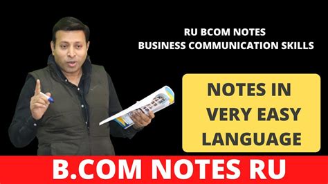 Ru Bcom Notes Business Communication Skills Rajasthan University