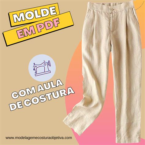 VS MOLDE PDF Calça Alfaiataria elástico Feminina aula de