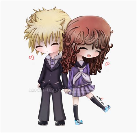 Chibi Boy And Girl Holding Hands