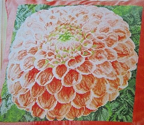 Cross Stitch Dahlia Pattern Flowers Ebay