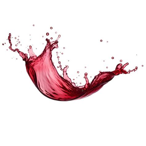 Premium Ai Image Red Wine Splash Isolated On Transparent Or White