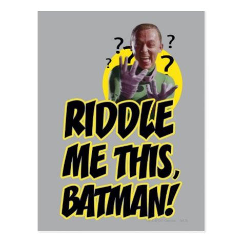 Riddle Me This Batman Post Cards | Zazzle