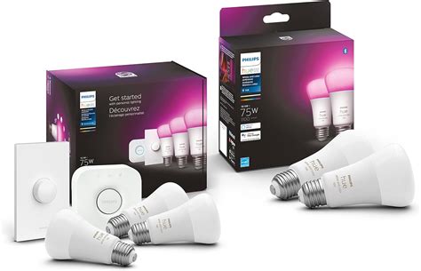 Amazon Philips Hue Smart Light Starter Kit Includes 1 Bridge