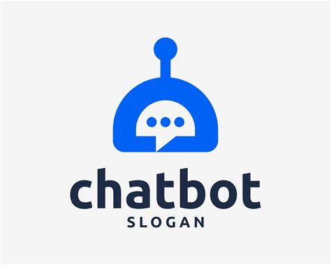 Chat Bot Service Assistant Support Smart Ai Talk Message Simple Minimal Modern Vector Logo