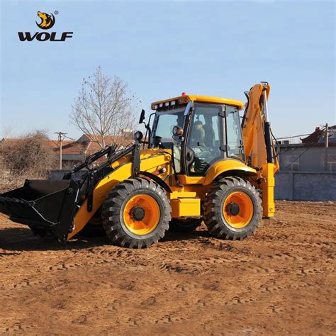 Wolf Jx45h 4X4 Compact Tractor With Loader And Backhoe With Backhoe